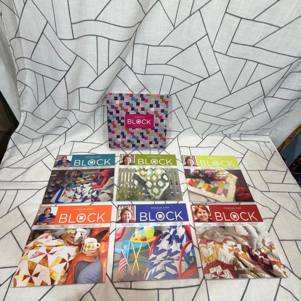 Missouri Star Quilt Co BLOCK Box‎ Set 6 Magazines Multicolor Quilt Patterns Tips